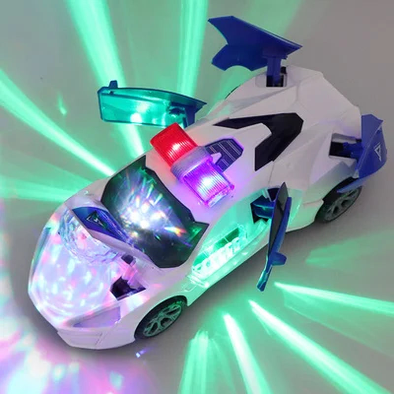 Electric Dancing Deformation Rotating Universal Police Car Toy