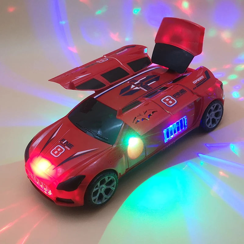 Electric Dancing Deformation Rotating Universal Police Car Toy