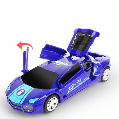 Electric Dancing Deformation Rotating Universal Police Car Toy