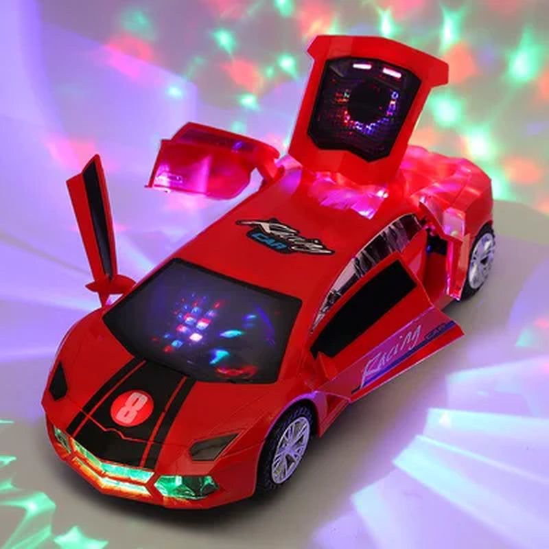 Electric Dancing Deformation Rotating Universal Police Car Toy